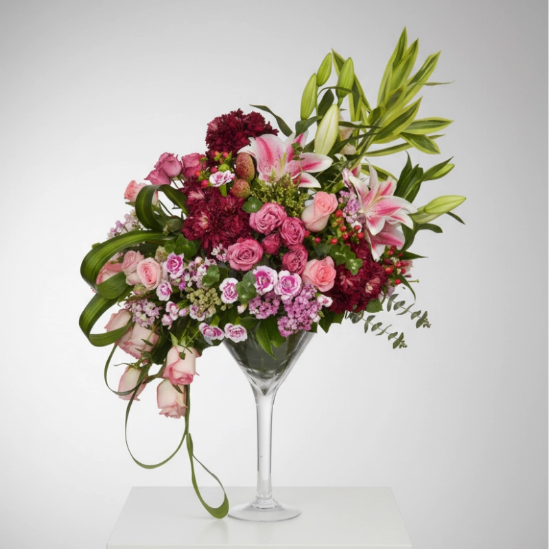 Pinkish Glowing Flower Bouquet